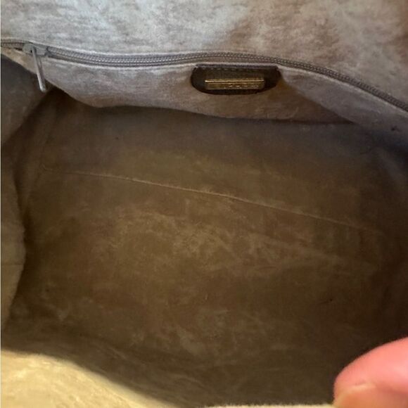 Gucci Brown Leather Satchel with Monogram Canvas - Picture 11 of 15